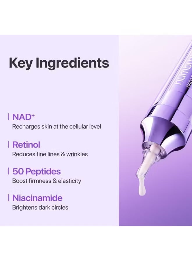 numbuzin No.9 Eye Cream | NAD+ Retinol Volumetox Eye Cream | Firming, Wrinkles, Fine Lines, Dark Circles, Depuff | Retinol, Peptides, Niacinamide | Restores Radiance for Undereyes | 0.33 fl. oz. - Image 4