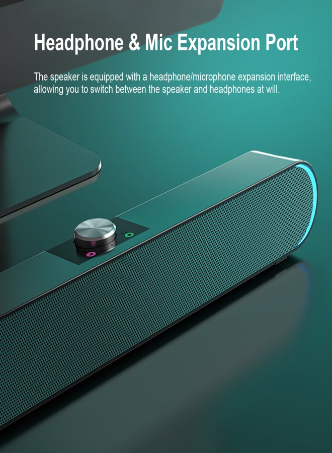 صدى مكبر صوت V-183 سلكي للكمبيوتر يعمل بمنفذ USB، مشغل صوت ستيريو، مضخم صوت، مشغل موسيقى قوي، صندوق صوت محيطي، مدخل صوت 3.5 ملم لأجهزة الكمبيوتر الشخصية، أجهزة الكمبيوتر المحمولة، الهواتف الذكية، الأجهزة اللوحية، مشغلات MP3 وMP4 - Image 4