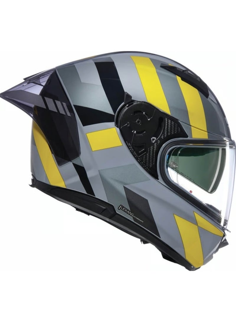 Nolan N60-6 SPORT DINAMICO GRAY  YELLOW  BLACK GLOSSY Helmet - Image 3