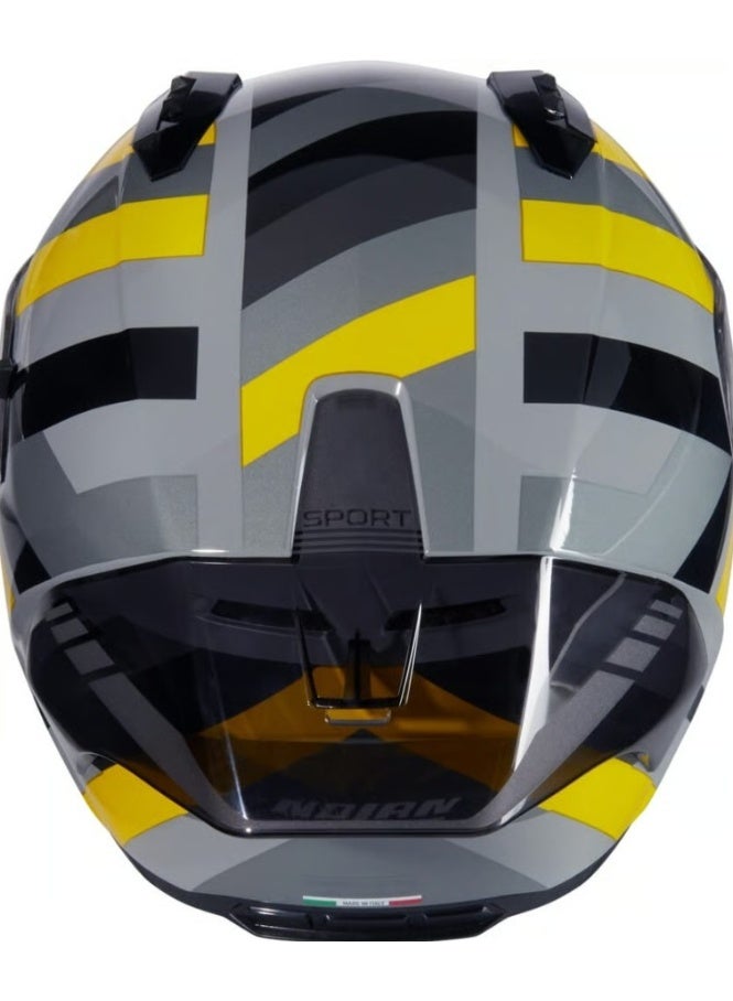 Nolan N60-6 SPORT DINAMICO GRAY  YELLOW  BLACK GLOSSY Helmet - Image 2