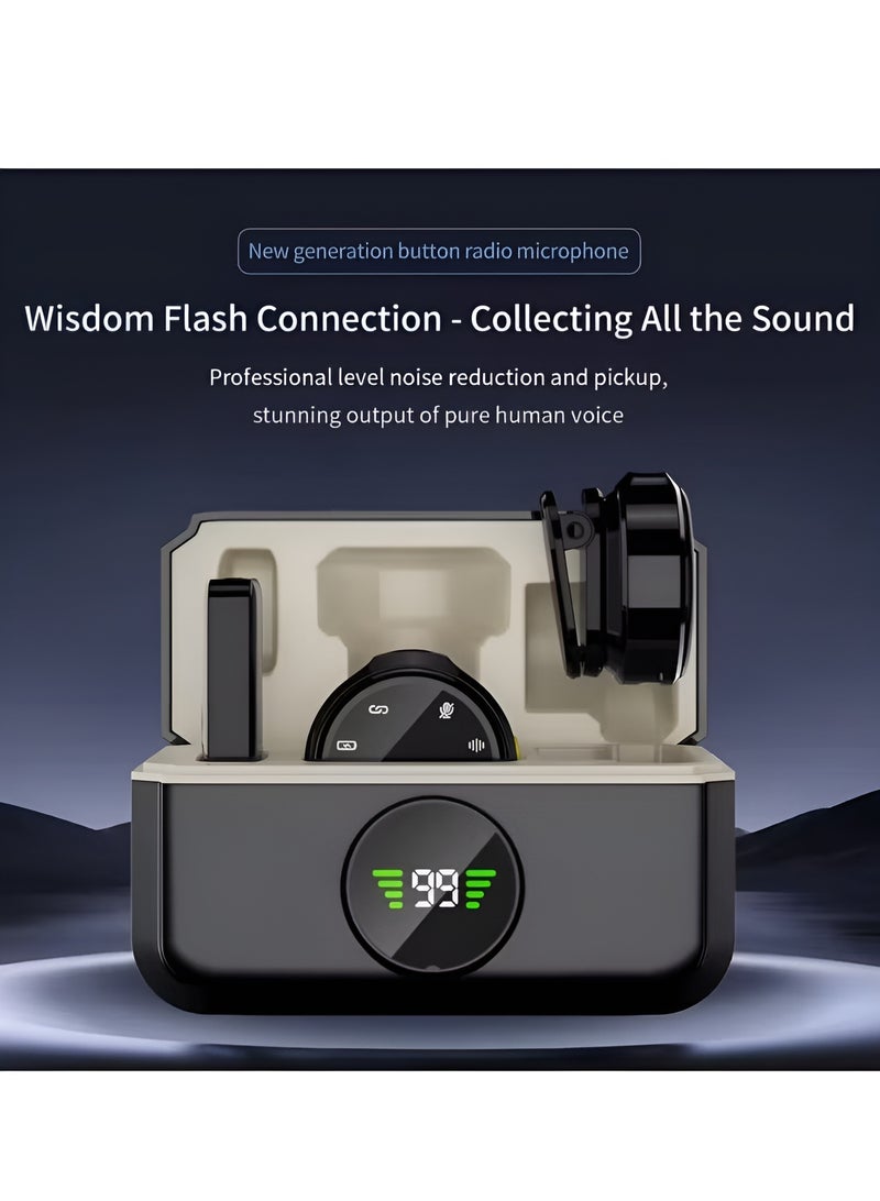 HainoTeko Haino Teko 2.4G ANC+ENC Wireless Microphone – Includes Charging Case and Lightning Adapter – Professional HD Recording – Intelligent Noise Cancellation – Compatible with iPhone and Type-C - Image 2