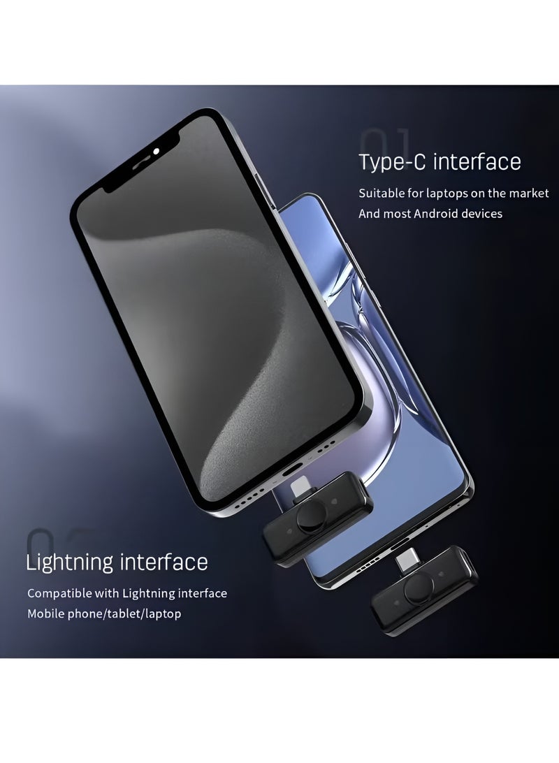 HainoTeko Haino Teko 2.4G ANC+ENC Wireless Microphone – Includes Charging Case and Lightning Adapter – Professional HD Recording – Intelligent Noise Cancellation – Compatible with iPhone and Type-C - Image 4