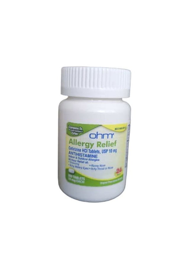 24-Hour Allergy Medicine (300-Count) Antihistamine for Pollen, Hay Fever, Dry, Itchy Eyes, Allergies | Cetirizine HCl 10mg Tablets