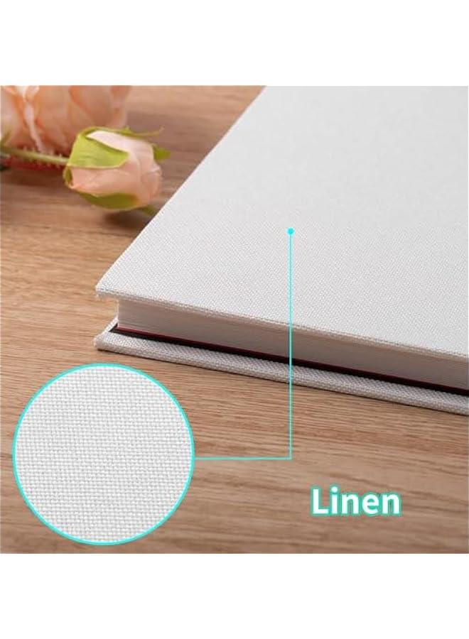 هوكور LukRosey Photo Albums, Extra Large Capacity Family Wedding Picture Albums Photo Book, Magnetic Self-stick Photos Hand Made DIY Albums, Memory Book Holds Photos (White)  - Image 3