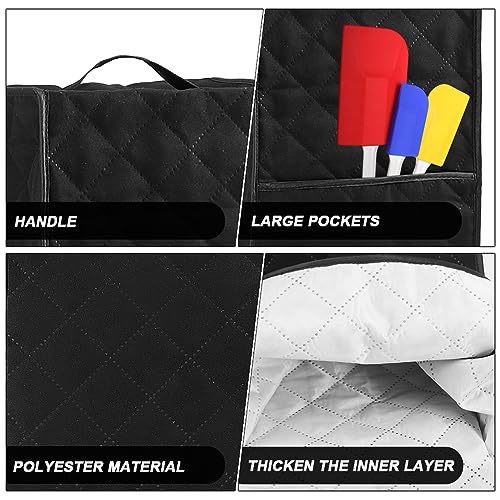 Tookie Blender Dust Cover, Kitchen Blender Cover with Accessory Pocket and Handle, Stand Mixer or Coffee Maker Appliance Cover For Kitchen, Anti Fingerprint Dust Proof Stain Resistant(size:black) - Image 5