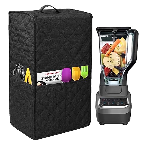 Tookie Blender Dust Cover, Kitchen Blender Cover with Accessory Pocket and Handle, Stand Mixer or Coffee Maker Appliance Cover For Kitchen, Anti Fingerprint Dust Proof Stain Resistant(size:black) - Image 2