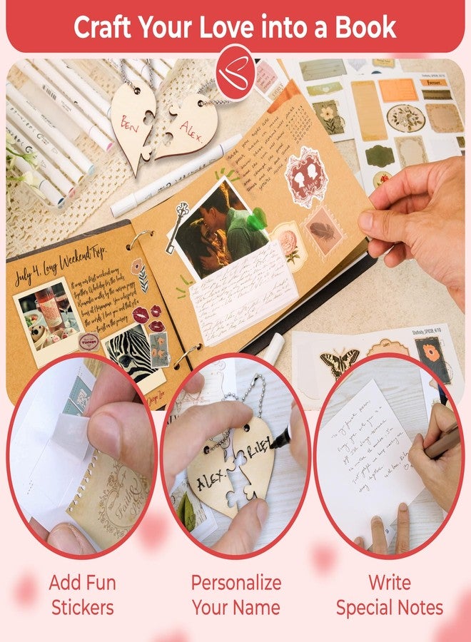 STOFINITY ألبوم صور تذكاري لذكرى زواج ستوفينيتي - دفتر يوميات صور للأزواج، هدايا زفاف للأزواج 2025، هدايا ذكرى الزواج له ولها، هدية عيد الميلاد وعيد الحب للزوجة والزوج - Image 3