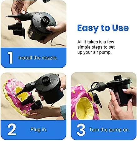 LD LUCIDO DECORE LD Lucido Decore Multipurpose Instant Electric Air Pump for Air Mattress Sofa Pool Toys Swimming Tube Inflatable Stuffs  - Image 4