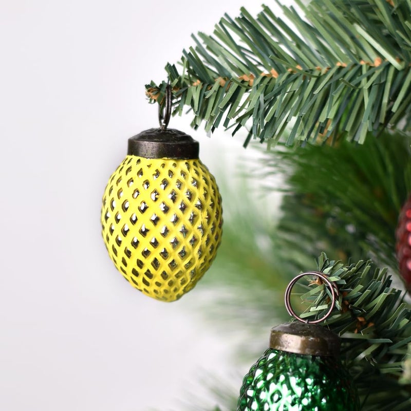 Indian-Shelf 12 Pieces Glass Easter Ornaments for Tree Vinatge Easter Decorations for The Home Easter Decorative Bowl Filler Glass Christmas Ornaments Christmas Tree Ornaments Vintage Christmas Ornaments - Image 4