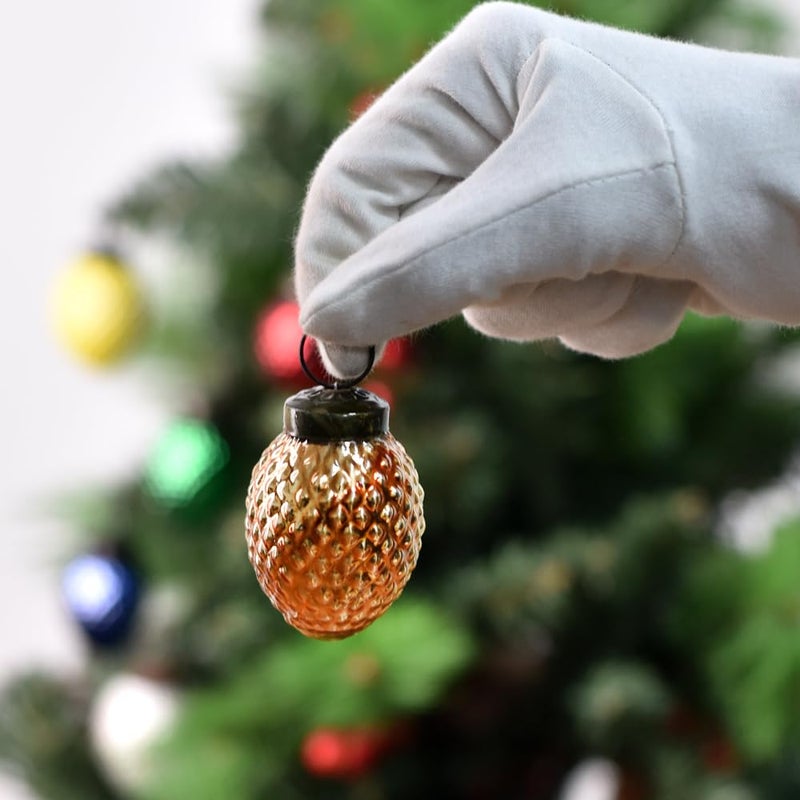 Indian-Shelf 12 Pieces Glass Easter Ornaments for Tree Vinatge Easter Decorations for The Home Easter Decorative Bowl Filler Glass Christmas Ornaments Christmas Tree Ornaments Vintage Christmas Ornaments - Image 2