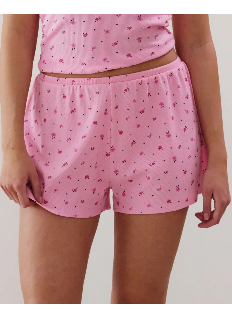 UNDIZ Ribbed jersey shorts - pink