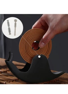Excefore Mosquito Coil Holder, Portable Mosquito Coil Holder, Mosquito Coil Bracket Mosquito Coil Rack Outdoor Mosquito Coil Box, Incense Ash Catcher with Snail Incense Stick Holder  - Image 5