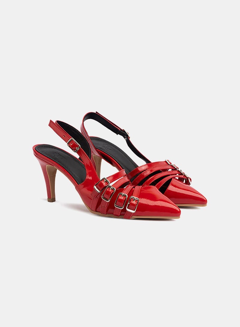 TGS Quad Cross Buckle Slingback Heel - Image 1