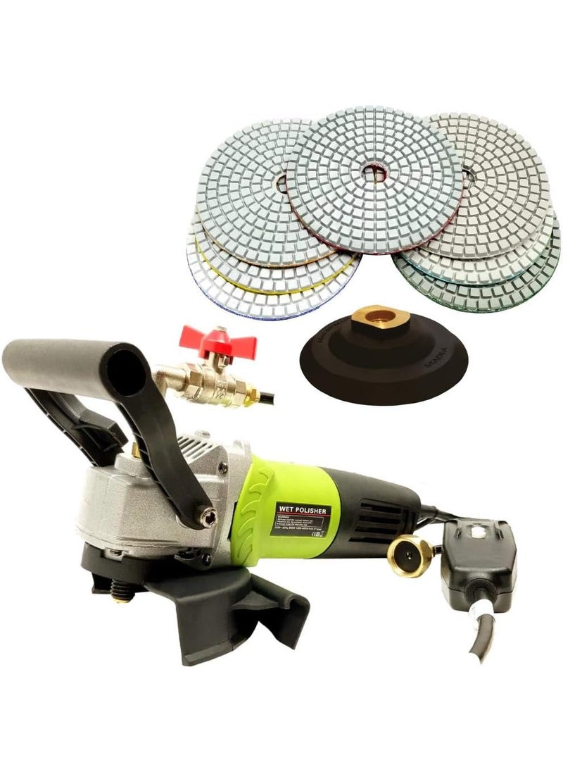 STADEA Stadea SPW104A Concrete Countertop Wet Polisher Grinder Sander Variable Speed with 4 Diamond Polishing Pads  A Granite Stone Concrete Polishing Fabrication Tools Kit  - Image 1