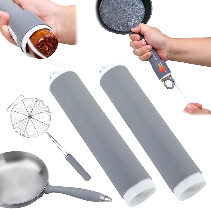 SUNNIFA Pot Handle Heat Insulation Silicon Cover Pot Handle Covers Heat Resistant Silicone Thermal Insulation Handle Cover Silicone Pot Handle Cover Cast Iron Handle Cover Pan Handle Sleeve - Image 1