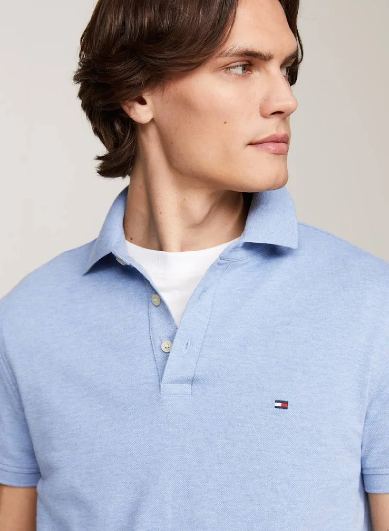 TOMMY HILFIGER Men's 1985 Collection Slim Fit Polo -  Stretch organic cotton pique, Blue