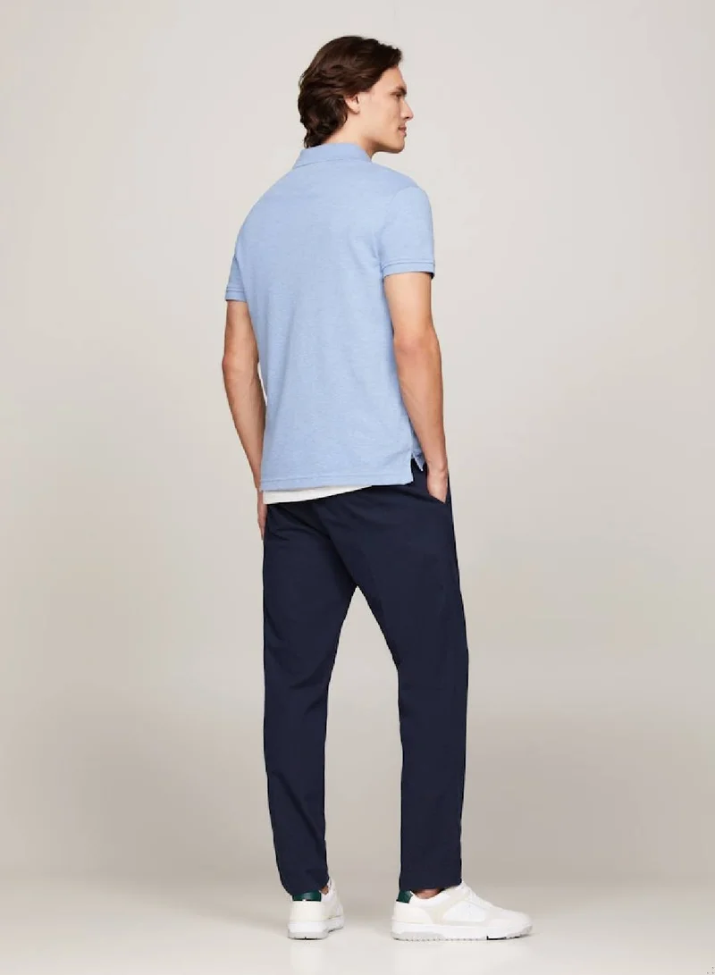 TOMMY HILFIGER Men's 1985 Collection Slim Fit Polo -  Stretch organic cotton pique, Blue