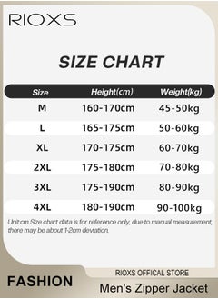 RIOXS Men's Waterproof and Windproof Slim Fit Outdoor Jacket Autumn Crew Lined Lightweight Jacket With Standing Collar and Full Zipper  - Image 4