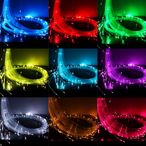 AMKI Fiber Optic Whip, Dance Flow Pixel Whip Super Bright Light Up Rave Toy 40 Color Effects Mode Battery Power 360° Swivel Space Whip for Dancing Parties Light Shows EDM Music Festivals - Image 3