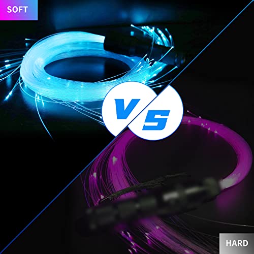 AMKI Fiber Optic Whip, Dance Flow Pixel Whip Super Bright Light Up Rave Toy 40 Color Effects Mode Battery Power 360° Swivel Space Whip for Dancing Parties Light Shows EDM Music Festivals - Image 4
