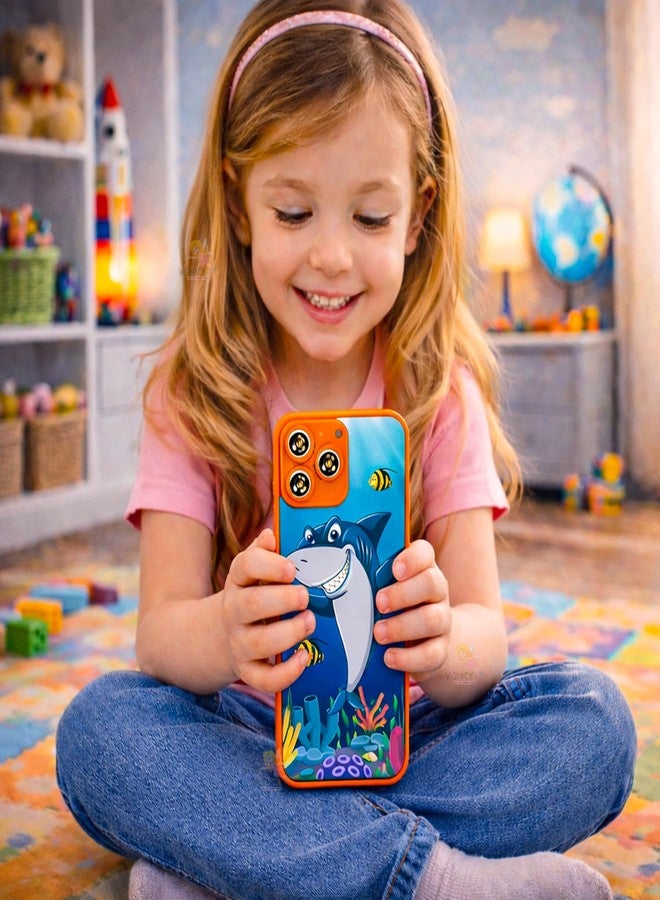 Wishkey Edu Phone for Kids Shark Theme 28 Functions Rechargeable Educational Learning Mobile Toy with 22 Features English & Hindi Language Toddler Learning Phone for Boys & Girls Age 2+ - Image 2
