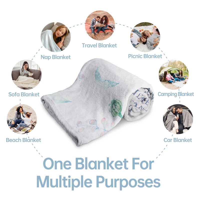 Afterprints Grandma Gifts Blanket  Grandma Birthday Gifts  Christmas Thanksgiving Gifts for Grandma from Grandkids  Grandmother Gifts  We Love You Cozy Throw Blankets 60'' x 80'' - Image 5