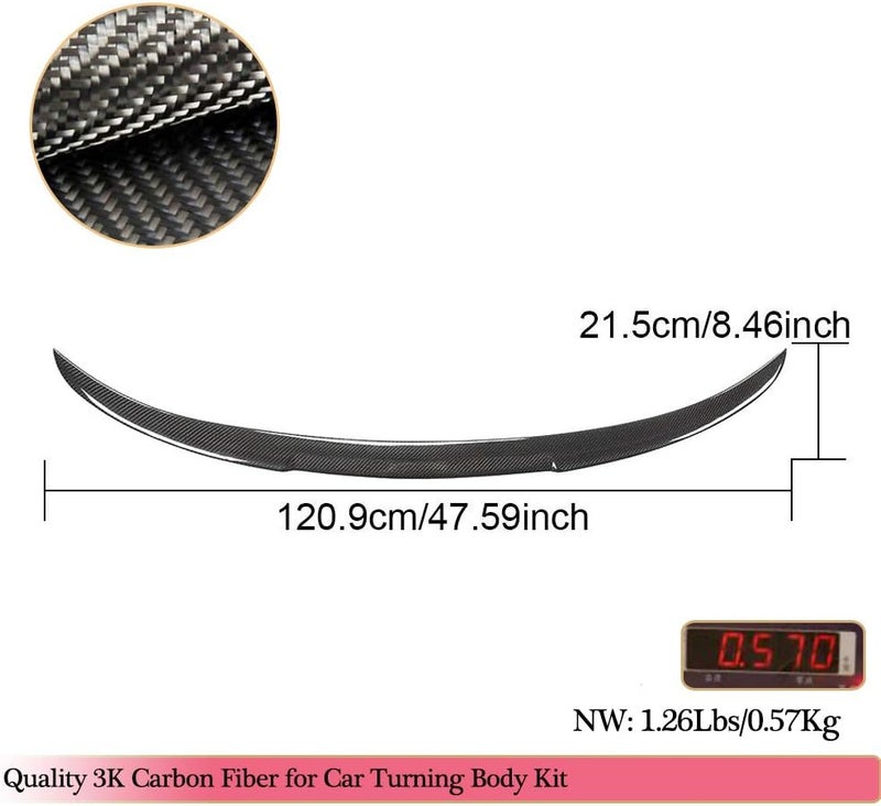 MCARCAR KIT Carbon Fiber Rear Trunk Spoiler for BMW 4 Series F36 Gran Coupe (2014-2019) - Image 5