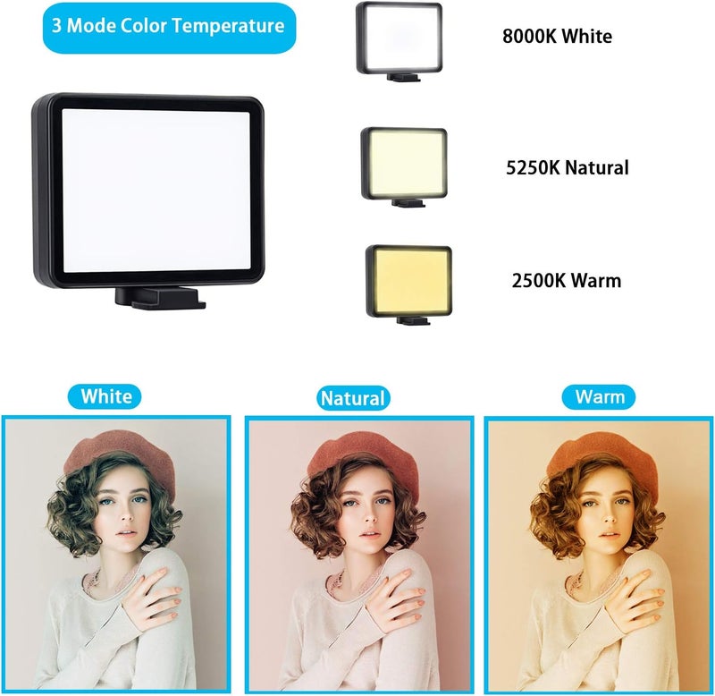 Suptig ضوء فيديو LED، محمول للتصوير الفوتوغرافي متوافق مع Gopro Hero 13، Hero 12، 11، 10، 9، 8، 7، 6، 5، 4، 3، 3+، DJI OSMO، AKASO، كاميرا سوني DSLR كانون للتصوير الفوتوغرافي. - Image 4