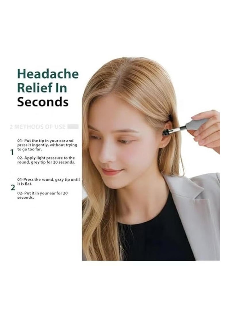هالونهي جهاز شفط لتخفيف ضغط الأذن لعلاج الصداع النصفي، طنين الأذن، الصداع، تخفيف التوتر، توازن الأذن الداخلية، تقليل ضغط الأذن أثناء الطيران، أداة إزالة شمع الأذن آمنة ومحمولة وفعالة - Image 3