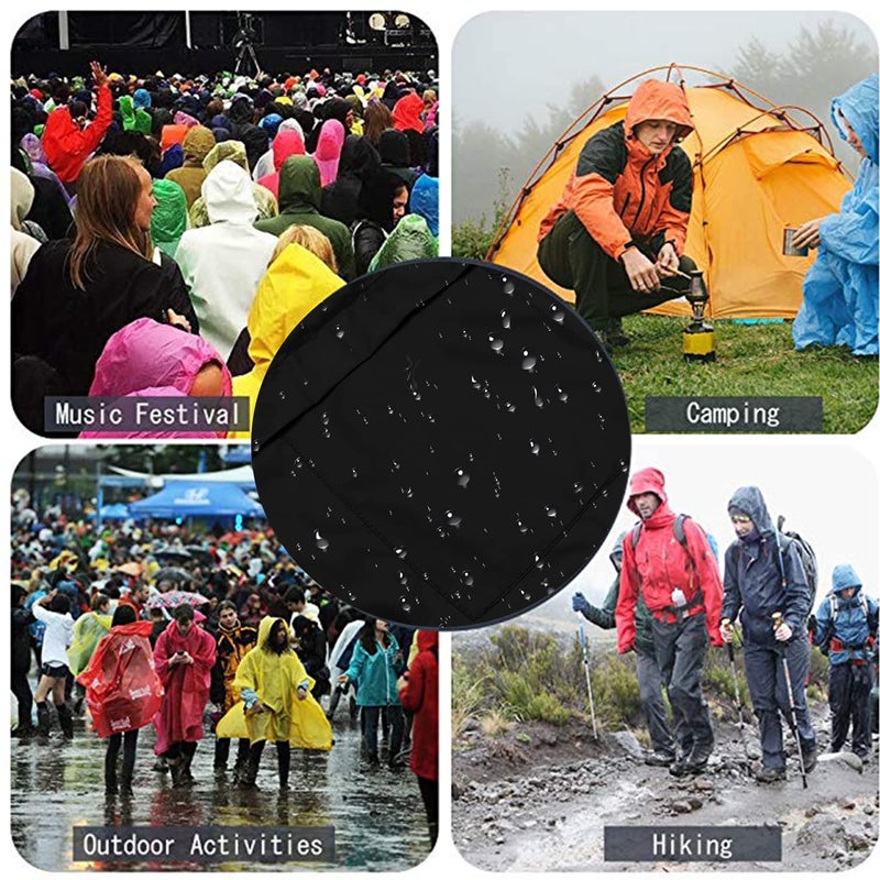 JMinger Raincoat for Women Waterproof Rain Jackets Lightweight Packable Hooded Rain Coat Plus Size Windbreaker Jacket Black - Image 5