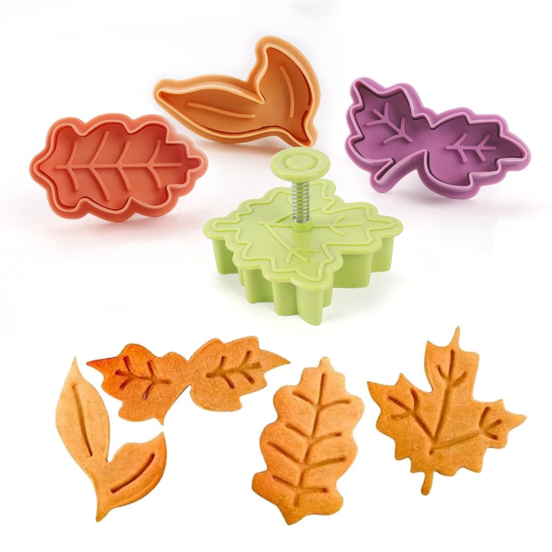 Yunko Cake Leaves Baking Pie Crust Cookie Cutters Set of 4