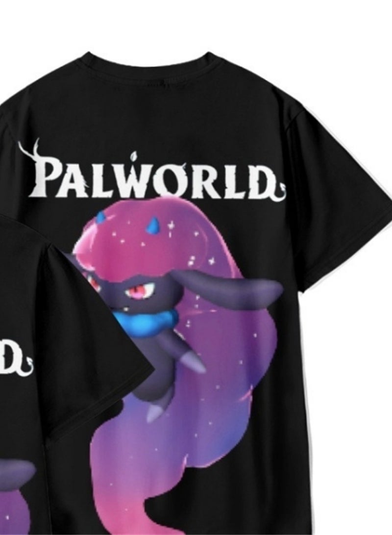 Palworld Phantom Beast Palu 3D digital printing summer short-sleeved T-shirt for adults and children - Image 3
