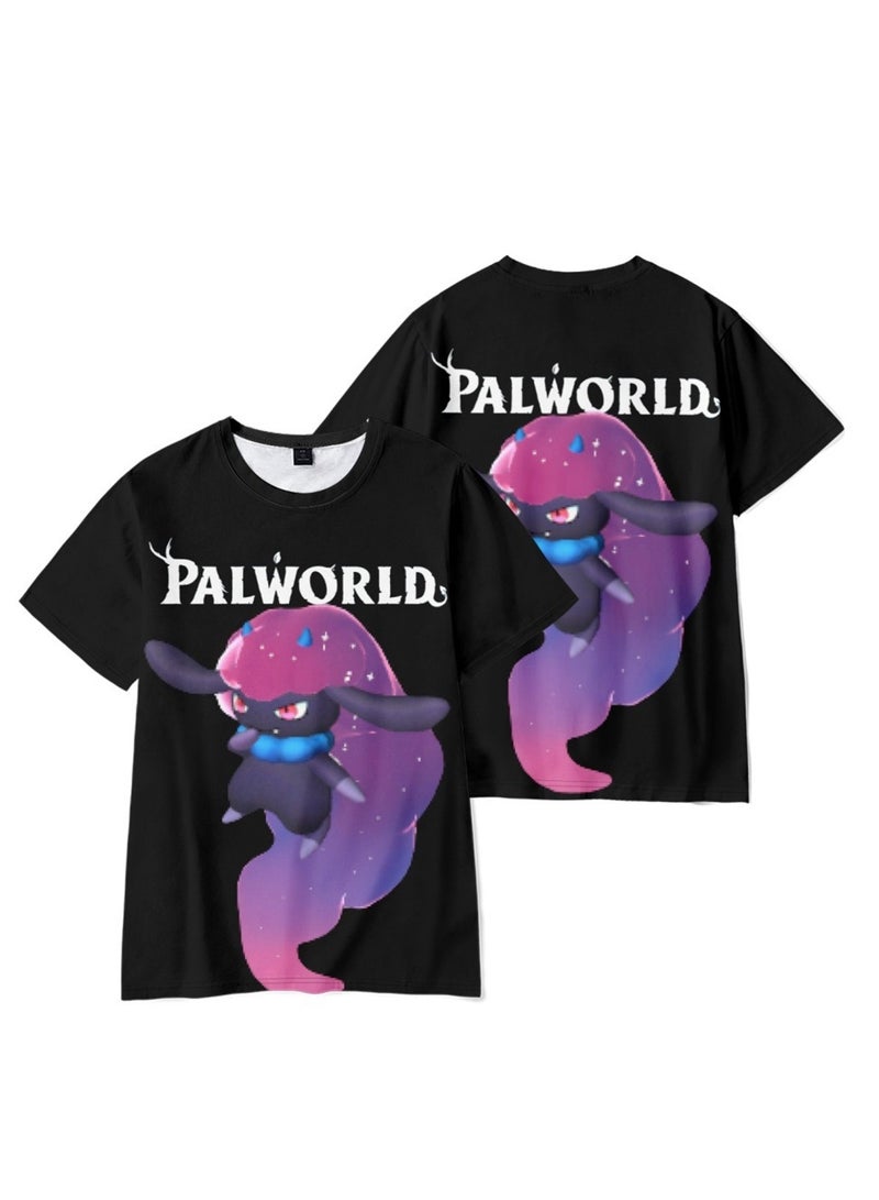 Palworld Phantom Beast Palu 3D digital printing summer short-sleeved T-shirt for adults and children - Image 2