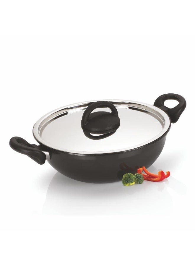 Alda Graphito 26 Cm Non Stick Kadhai Wok Pan with Lid 3.6 L - Image 1