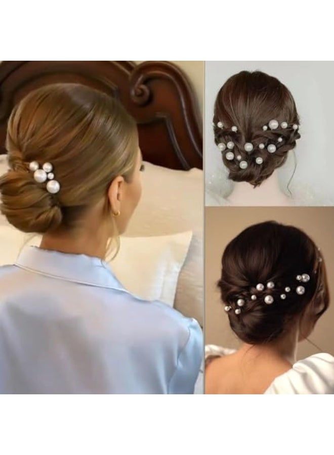 Pearl Hair Pins, 18 PCS Bridal Hair Wedding Hair Accessories, Pearl Bobby Pins for Hair, U Shaped Hair Pins for Brides Bridesmaid Girls Women (Gold) - Image 2