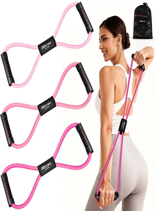 HOXWC Figure 8 Resistance Band, Exercise Bands for Back, 8 Shaped Resistance Bands for Arms, Shoulder, Leg Stretching, Physical Therapy, Yoga, Pilates, Home Gym Workout Equipment for Women Men - Image 1