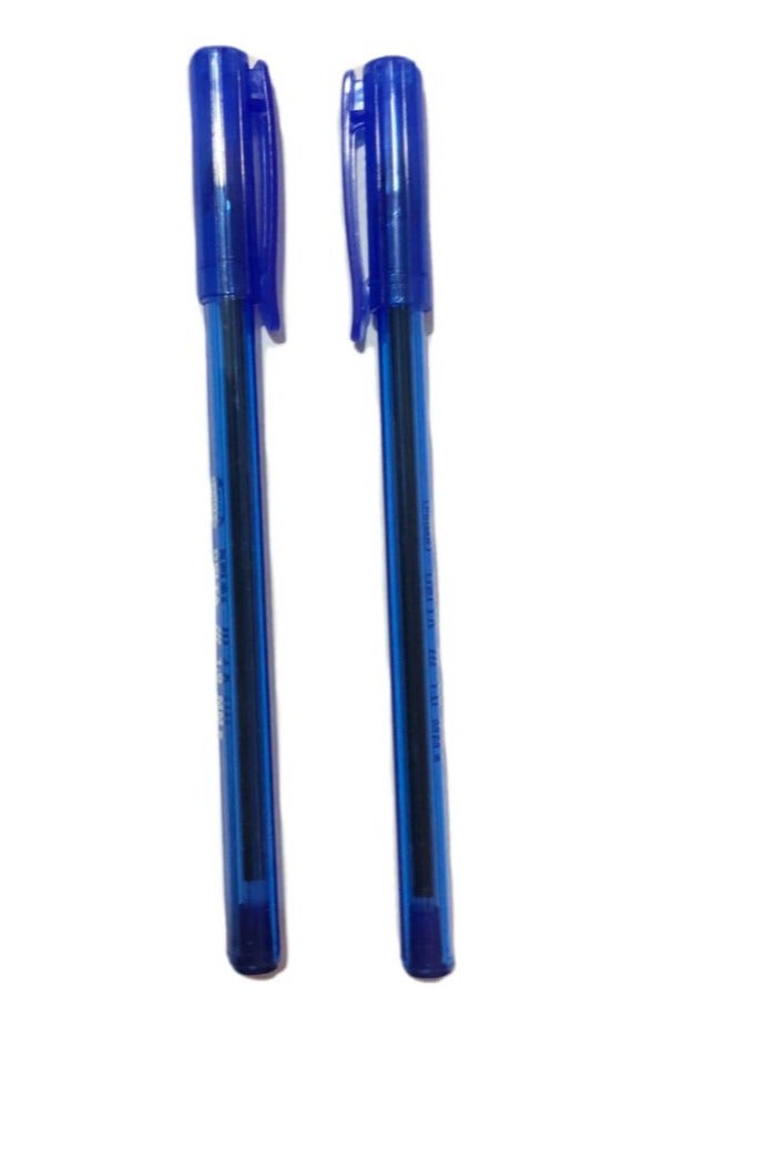 1mm Ballpoint Pen, Smooth Liquid Ink, Set of 10 - Blue - Image 1