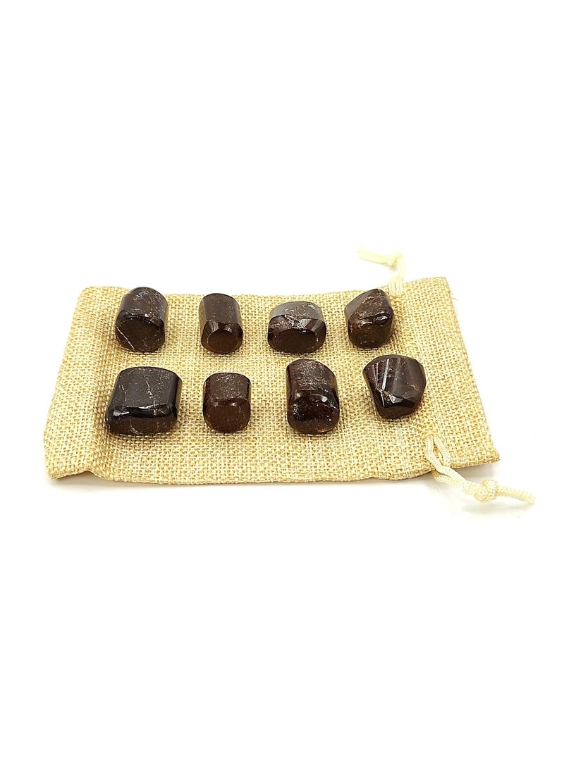 Plus Value Plus Value Natural Garnet Pebbles Tumbled Stone Energizing Regenerating Stone 200 Grams with Jute Bag Useful in Vastu Feng Shui Reiki Chakra Crystal Healing  - Image 3