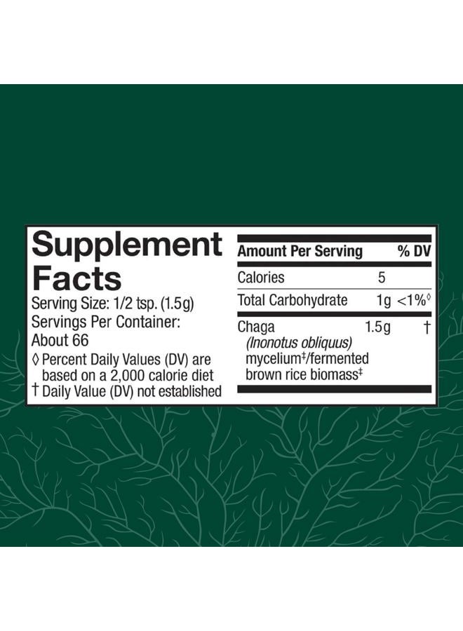 Host Defense Chaga Powder - Immune System Support Supplement - Chaga Mushroom Powder for Antioxidant Activity Support - Dietary Mushroom Supplement - 3.5 oz (66 Servings)* - Image 2