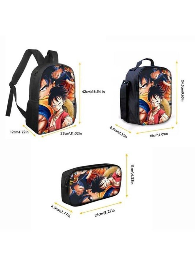 عام حقيبة الظهر المطبوعة الشائعة - مجموعة حقيبة الظهر المكونة من ثلاث قطع (يمكن استخدامها للطلاب والأطفال والأصدقاء للنزهات وتسلق الجبال وما إلى ذلك) - 33 - Image 5