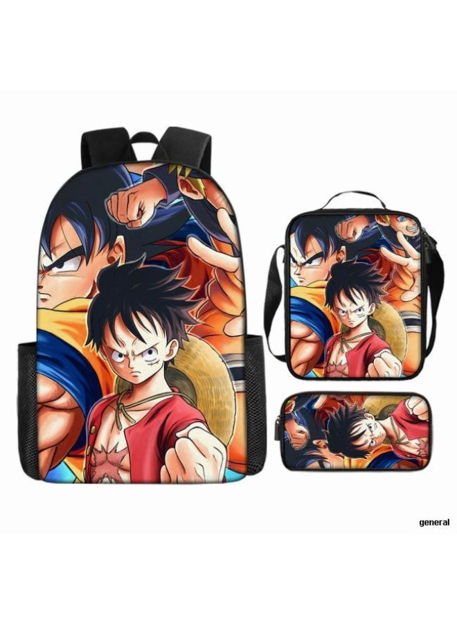 عام حقيبة الظهر المطبوعة الشائعة - مجموعة حقيبة الظهر المكونة من ثلاث قطع (يمكن استخدامها للطلاب والأطفال والأصدقاء للنزهات وتسلق الجبال وما إلى ذلك) - 33 - Image 1