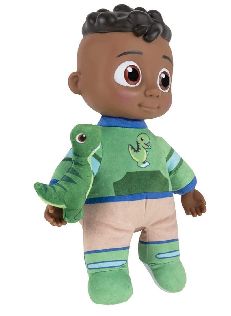 Jazwares CoComelon Official My Friend Cody with Dinosaur Plush - Plays ‘Cody’s Special Dinosaur Day’ Song Clips - Press Tummy for Music and Phrases - Toys for Preschoolers  - Image 2