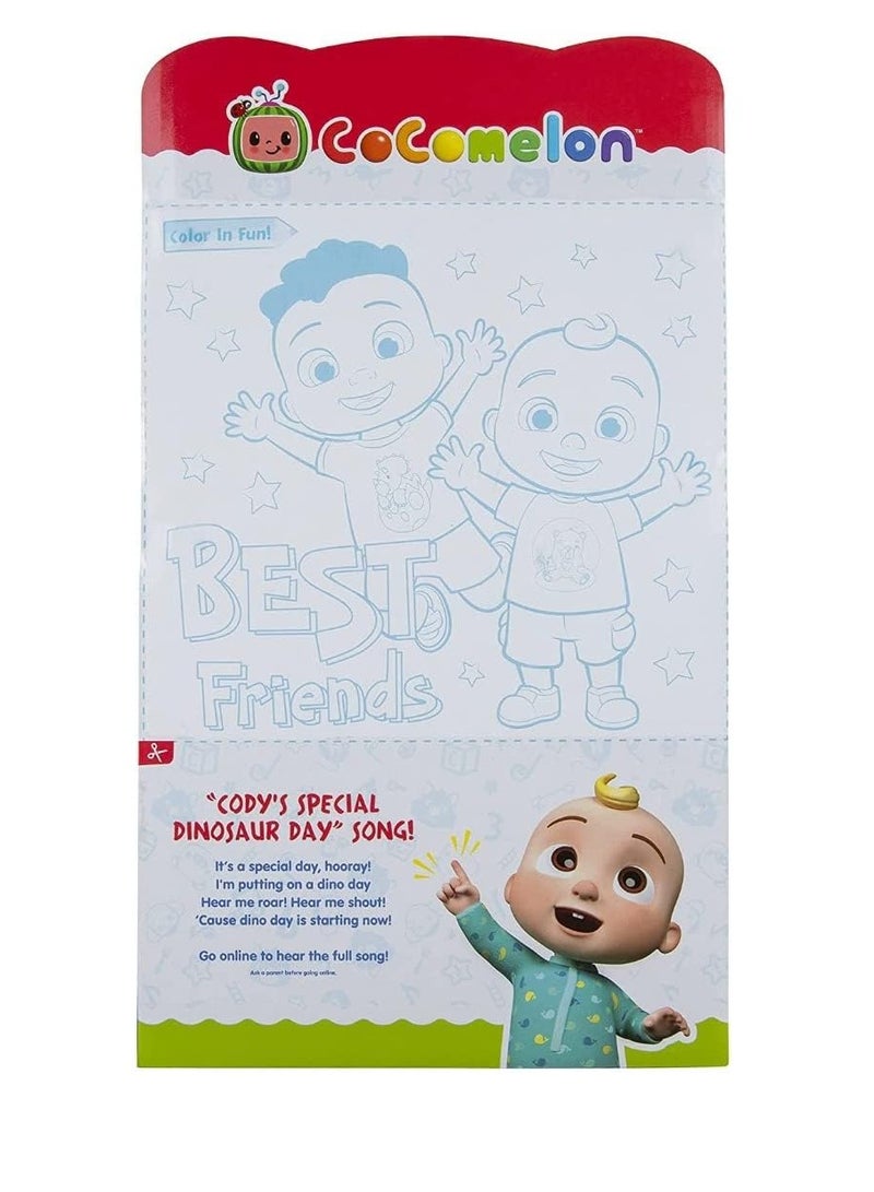 Jazwares CoComelon Official My Friend Cody with Dinosaur Plush - Plays ‘Cody’s Special Dinosaur Day’ Song Clips - Press Tummy for Music and Phrases - Toys for Preschoolers  - Image 3