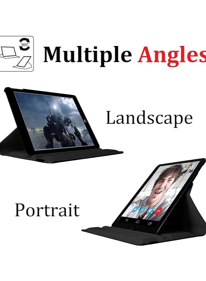 erorex [Rotating] Case for iPad Pro 12.9 inch [1st/2nd Gen 2015/2017], 360 Degree Stand [Auto Sleep/Wake] Folio Leather Smart Cover (Black) - Image 5