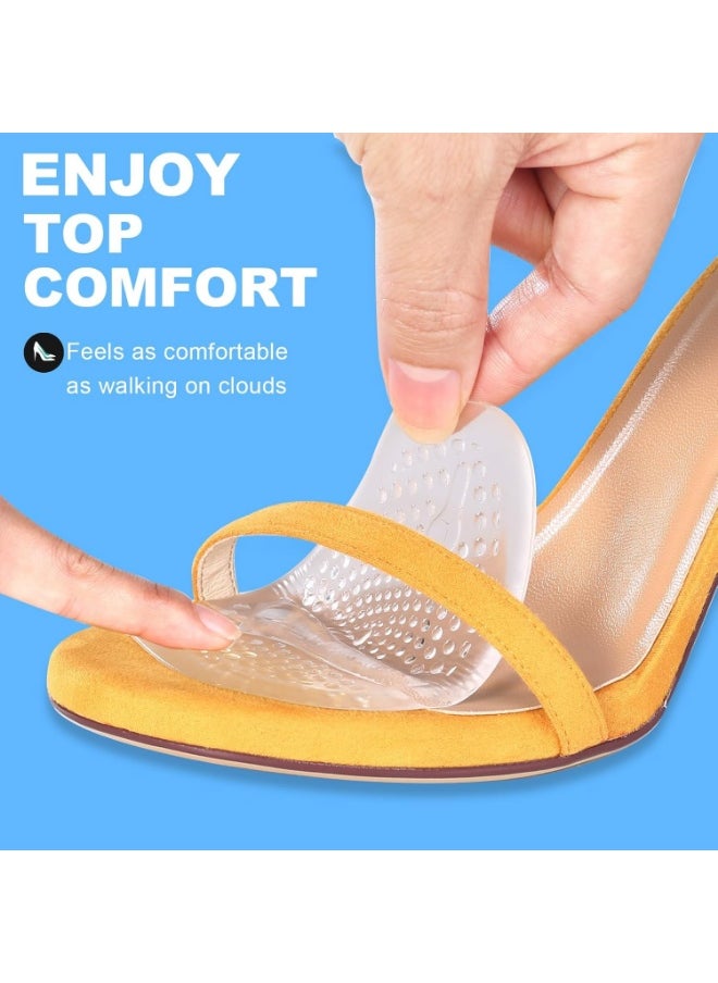 Meetion 2 Pairs Ball of Foot Cushions, Metatarsal Pads Women, Heel Inserts for Women, Non Slip Heel Pads, High Heel Cushions for Foot Pain Relief and Comfort, Foot Pads Gel Shoe Inserts, One Size Fits All  - Image 3