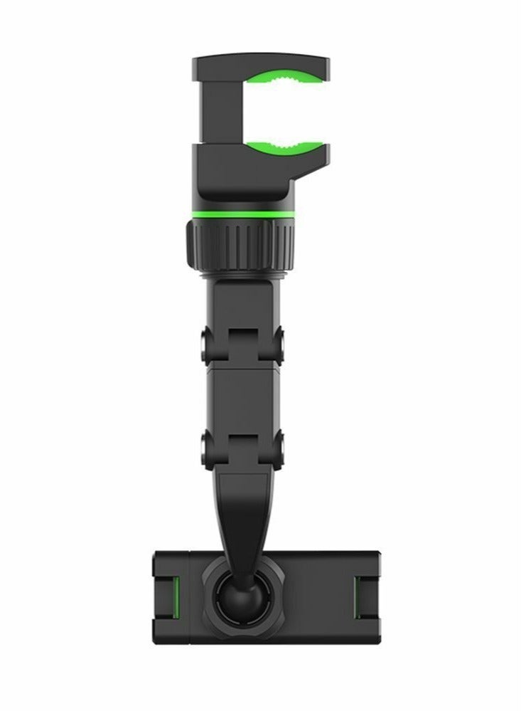 Car Phone Holder Multifunctional 360 Degree Rotatable Auto Rearview Mirror Mount Seat Hanging Clip Bracket Cell Phone Holder for 4.0-6.1 Inch Phone Gps Navigation Adjustable Support (green) - Image 5