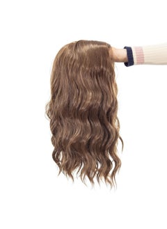 SWACC SWACC 15 Inch Short Curly Wavy Hair Wig Medium Length Synthetic Colorful Cosplay Daily Party Wig for Women with Wig Cap (Brown Auburn Mixed)  - Image 5