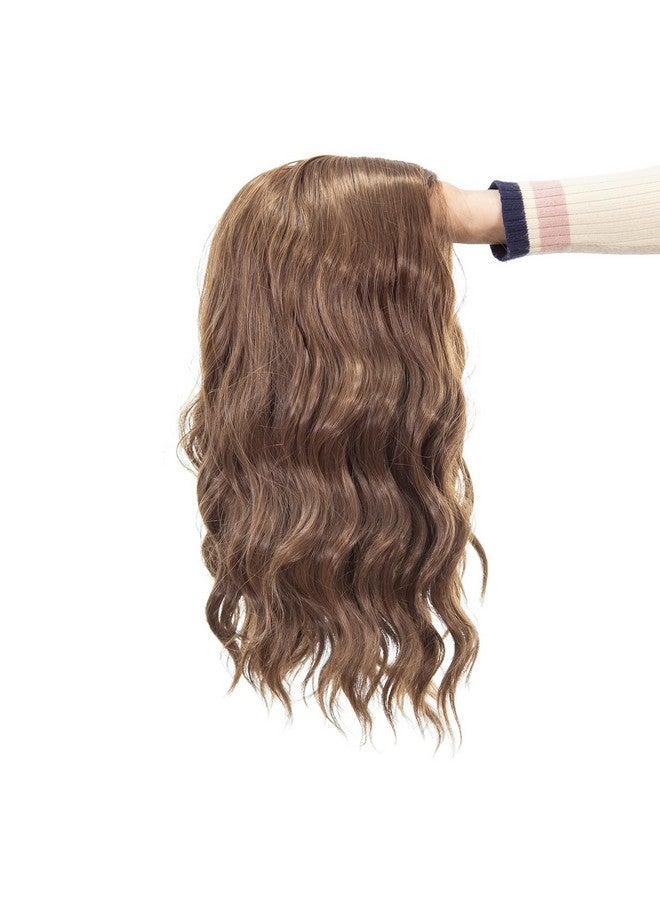 SWACC 15 Inch Short Curly Wavy Hair Wig Medium Length Synthetic Colorful Cosplay Daily Party Wig for Women with Wig Cap (Brown Auburn Mixed) - Image 5