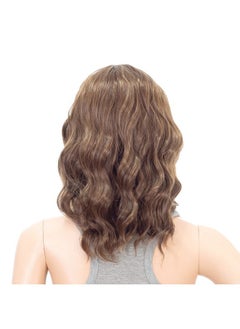 SWACC SWACC 15 Inch Short Curly Wavy Hair Wig Medium Length Synthetic Colorful Cosplay Daily Party Wig for Women with Wig Cap (Brown Auburn Mixed)  - Image 4