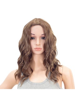 SWACC SWACC 15 Inch Short Curly Wavy Hair Wig Medium Length Synthetic Colorful Cosplay Daily Party Wig for Women with Wig Cap (Brown Auburn Mixed)  - Image 3